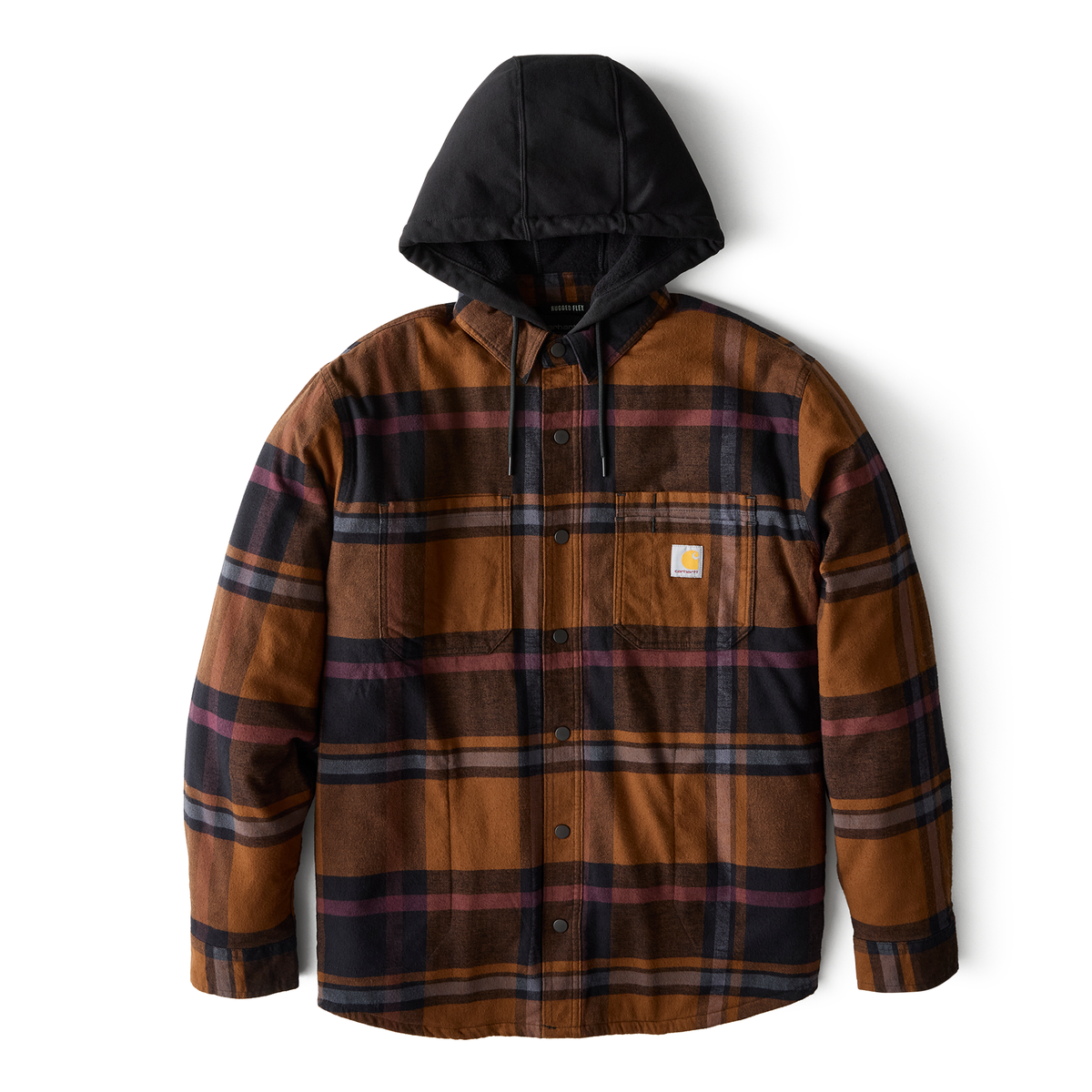 Carhartt Hamilton Relaxed Plaid Shirt Jac - Black, Tall XL