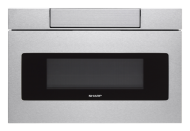 Built-in stainless steel microwave drawer with flat panel design and easy touch open in Microwaves and Appliances collections