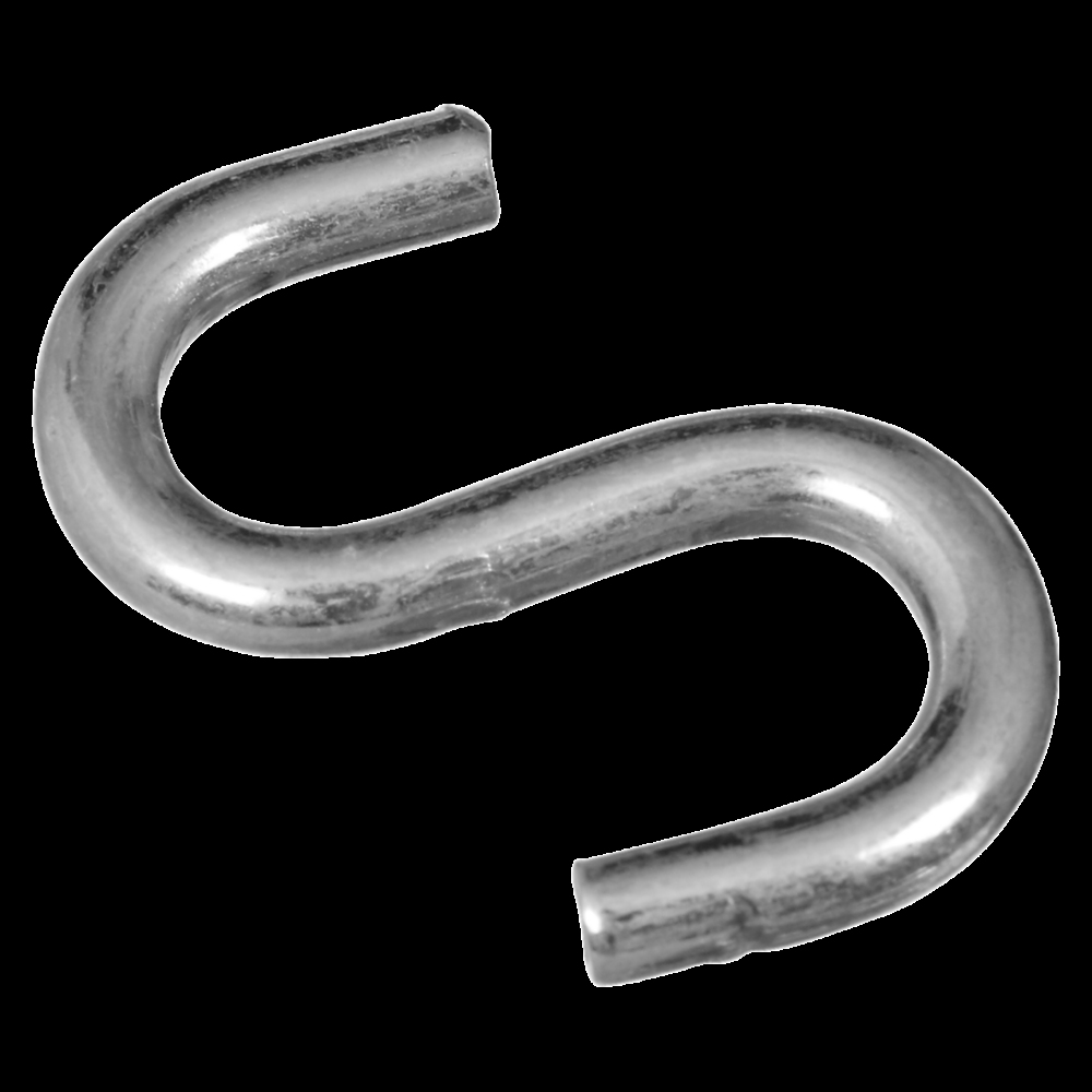 Single zinc-plated open S hook for hardware fastening and home improvement projects under $50