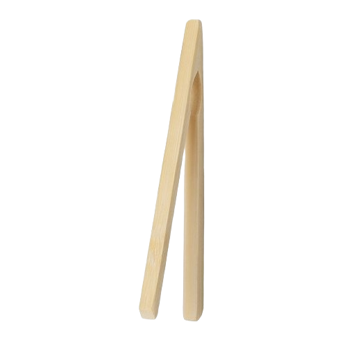 Natural bamboo toast tong for safe handling of hot bread, part of Kitchenware and Cooking Utensils under $50 collection