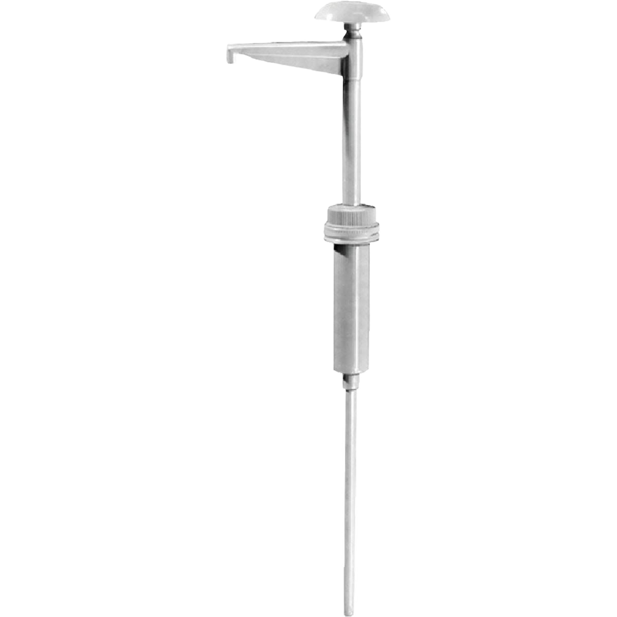 Metal syrup pump dispenser with plastic handle designed for measuring liquids in Under $50 and Home Improvement collections
