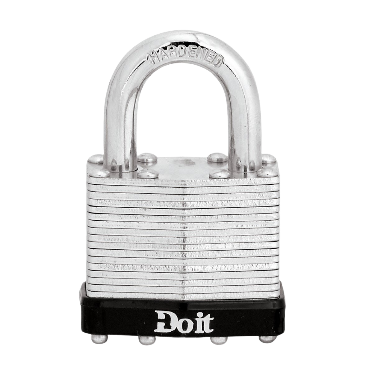 Laminated steel padlock with hardened shackle for security in hardware and fasteners under $50 collections