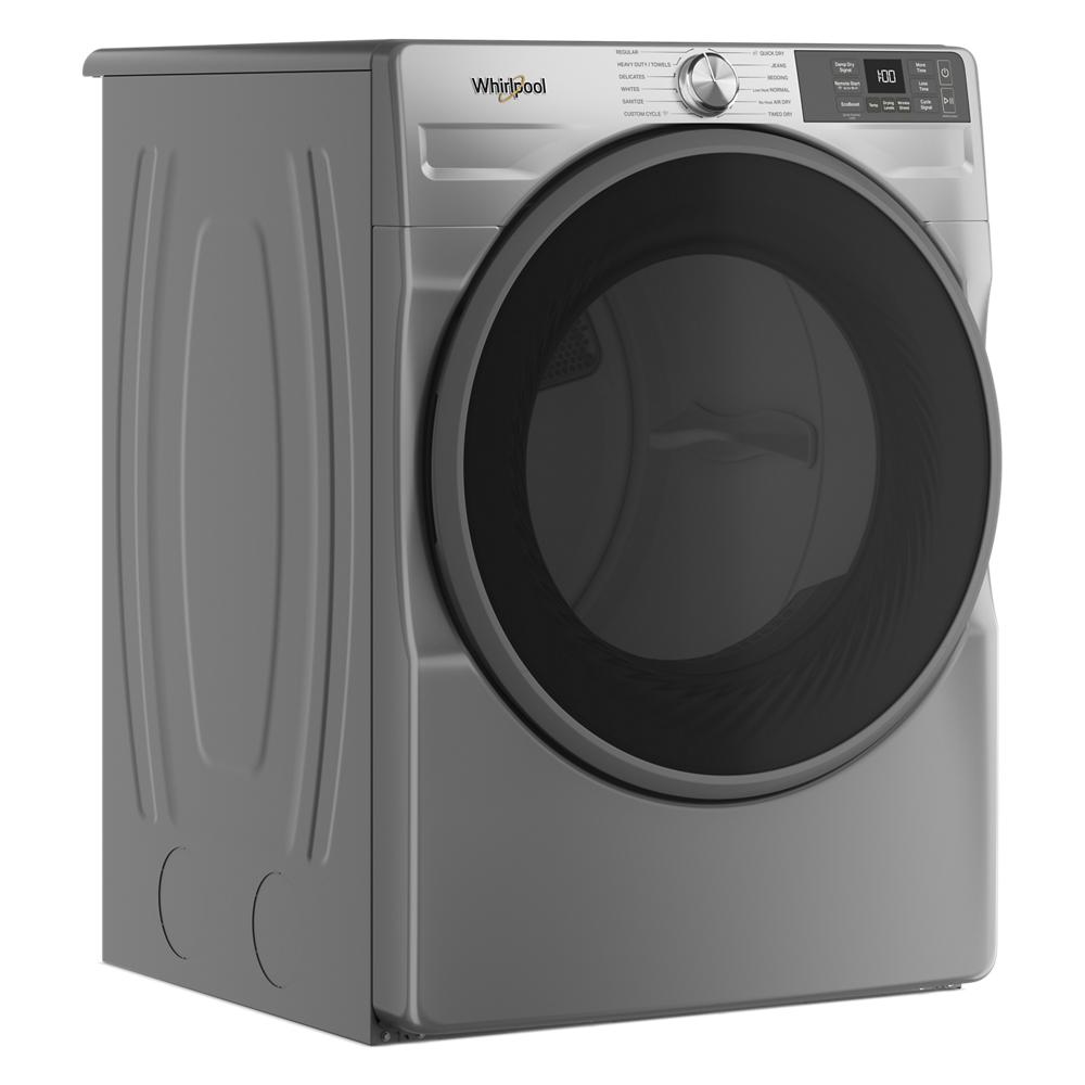 Smart front load electric dryer in stainless steel with energy efficiency and wrinkle prevention for home improvement and washers & dryers collection