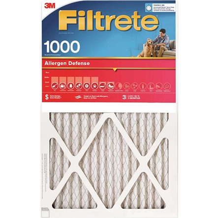Filtretre Allergen Defense 1000 MPR furnace filter for improved air quality in heating and cooling systems collections