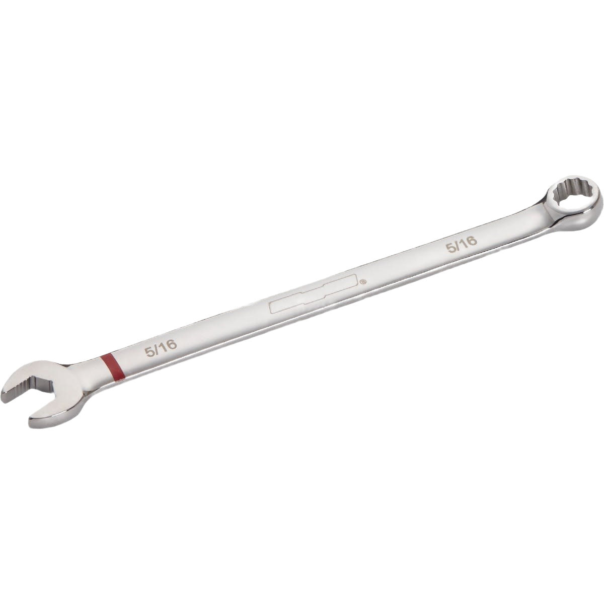 Silver 5/16 inch combination wrench with 12-point box end for precise tool and home improvement use