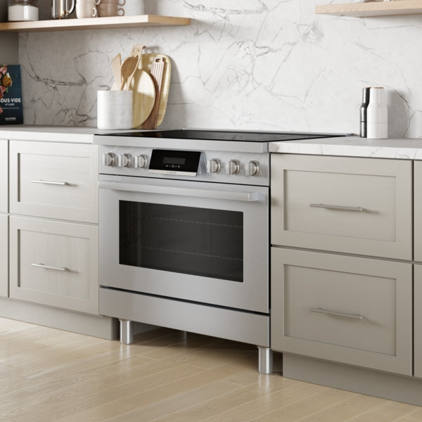 800 Series, Induction freestanding range, 36'', Stainless Steel