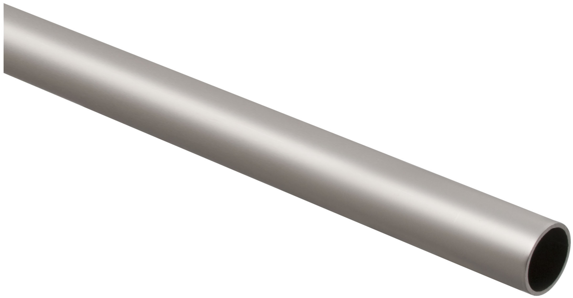 Satin nickel finish closet rod with 2mm thickness for closet organization and storage solutions
