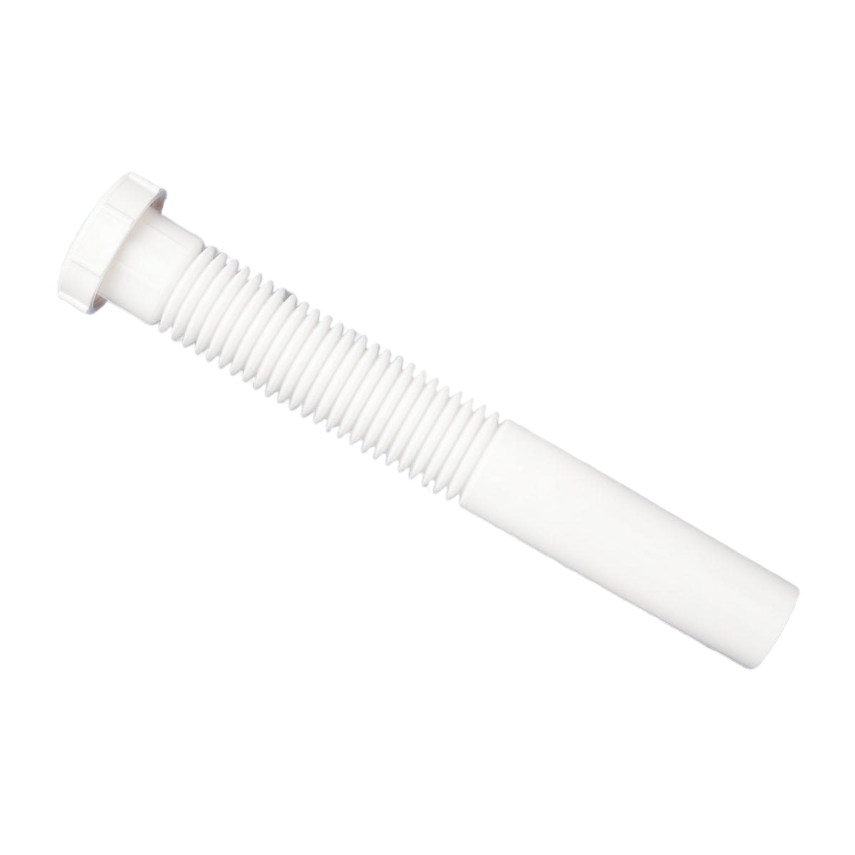White plastic extension tube with slip-joint connection for plumbing parts and drain repair under $50 collections
