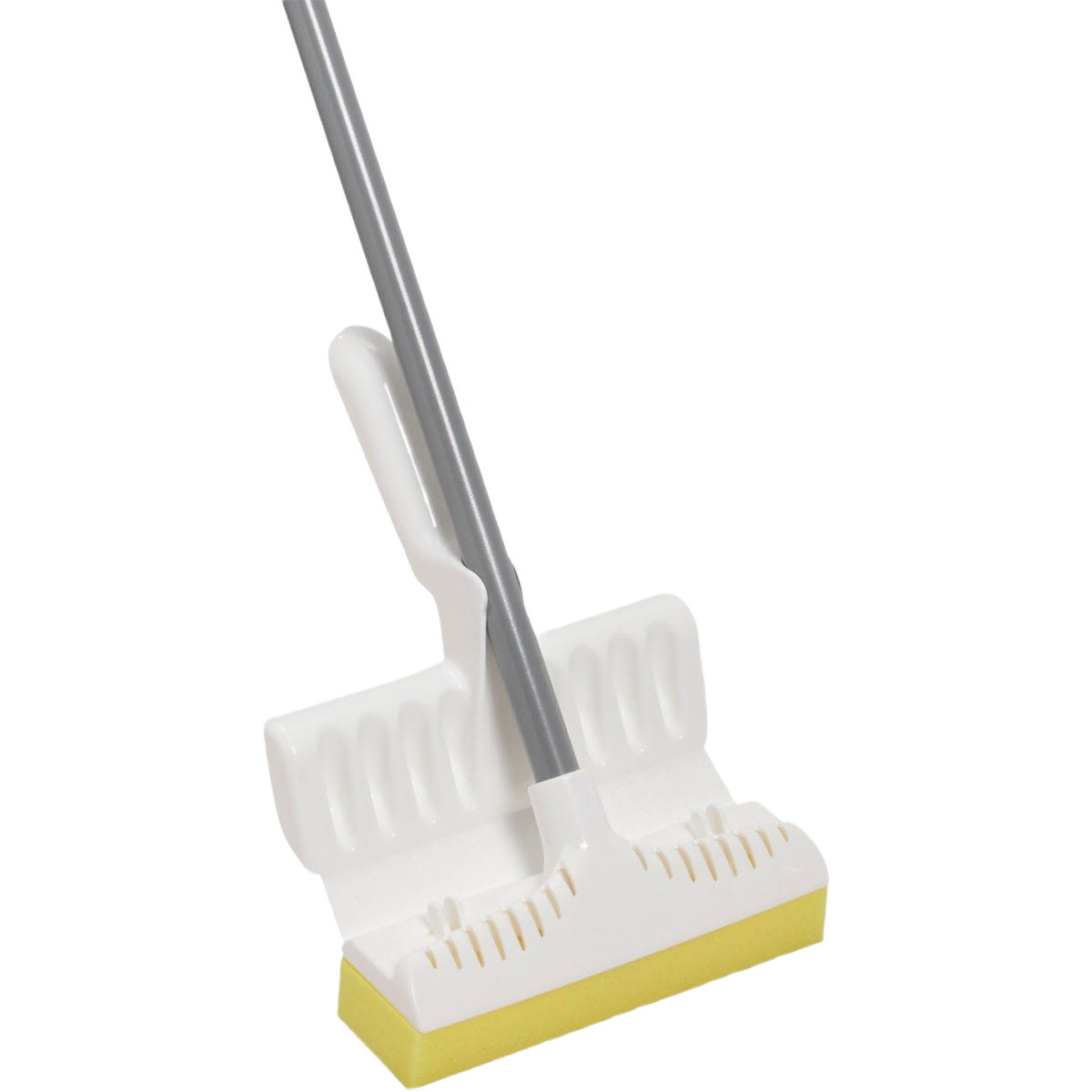 Sponge mop with absorbent yellow cellulose head and steel handle for cleaning tools and mop buckets collections