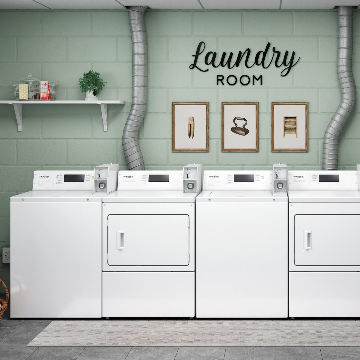 Commercial Top-Load Washer with Factory-Installed Coin Drop and Coin Box