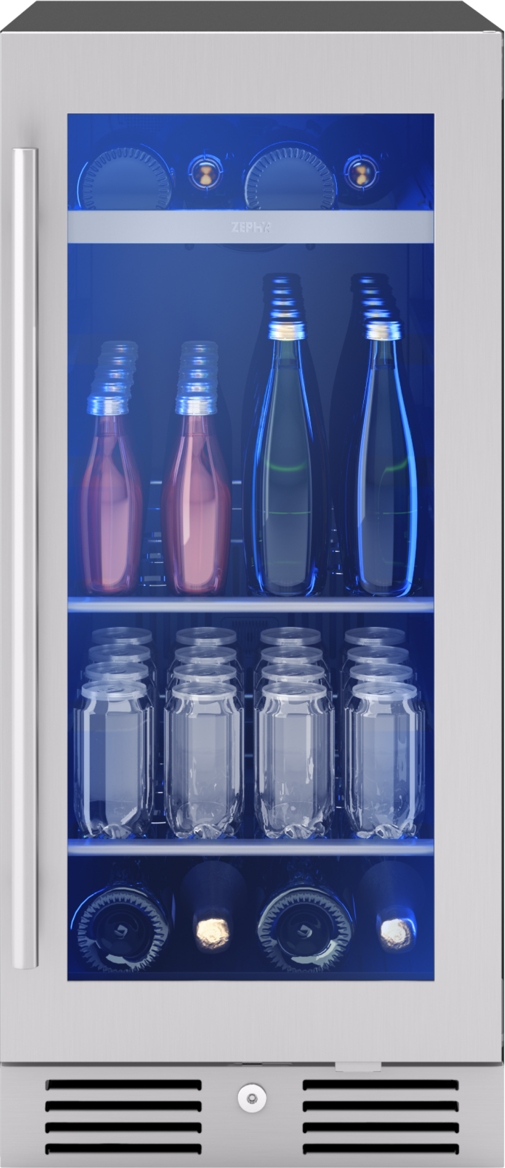 Beverage Center 15", Reversible Single Zone, Stainless & Glass