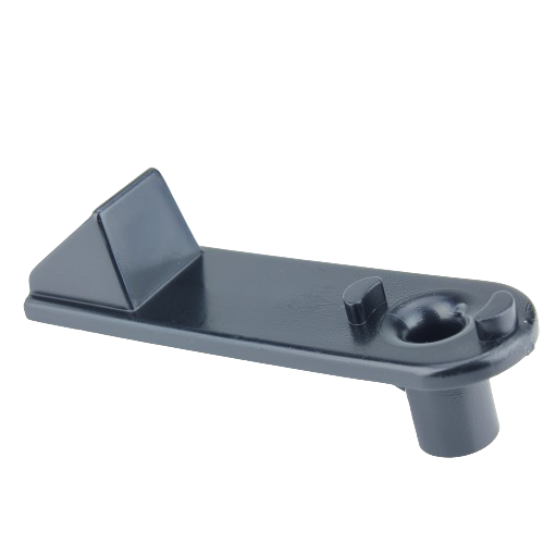 Black metal hood latch part designed for John Deere machinery in automotive and mechanic tools collections under $50
