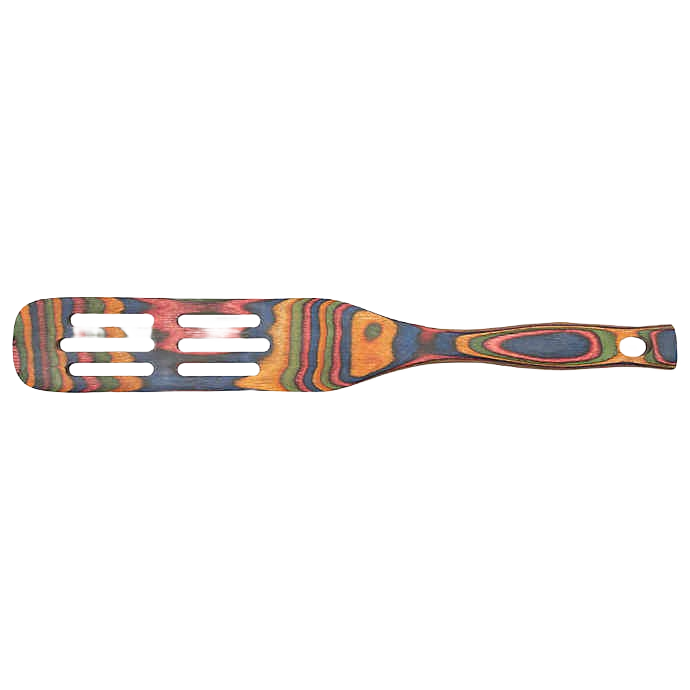 Multicolored laminated Pakka hardwood slotted spurtle for cooking utensils and kitchen gadgets under $50 collections