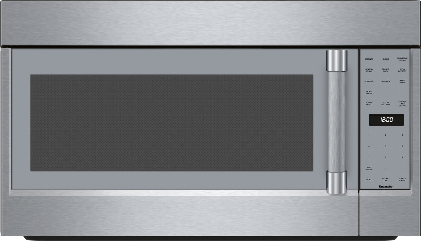 Stainless steel over-the-range microwave with left side door and digital control panel from Kitchen & Kitchenware collection