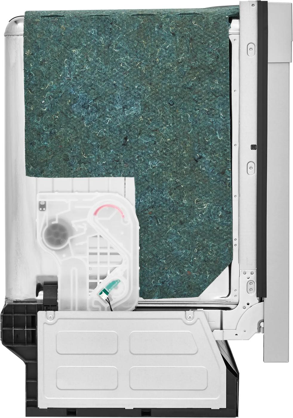 Side view of built-in dishwasher showing insulation and internal components from Kitchen & Kitchenware collection