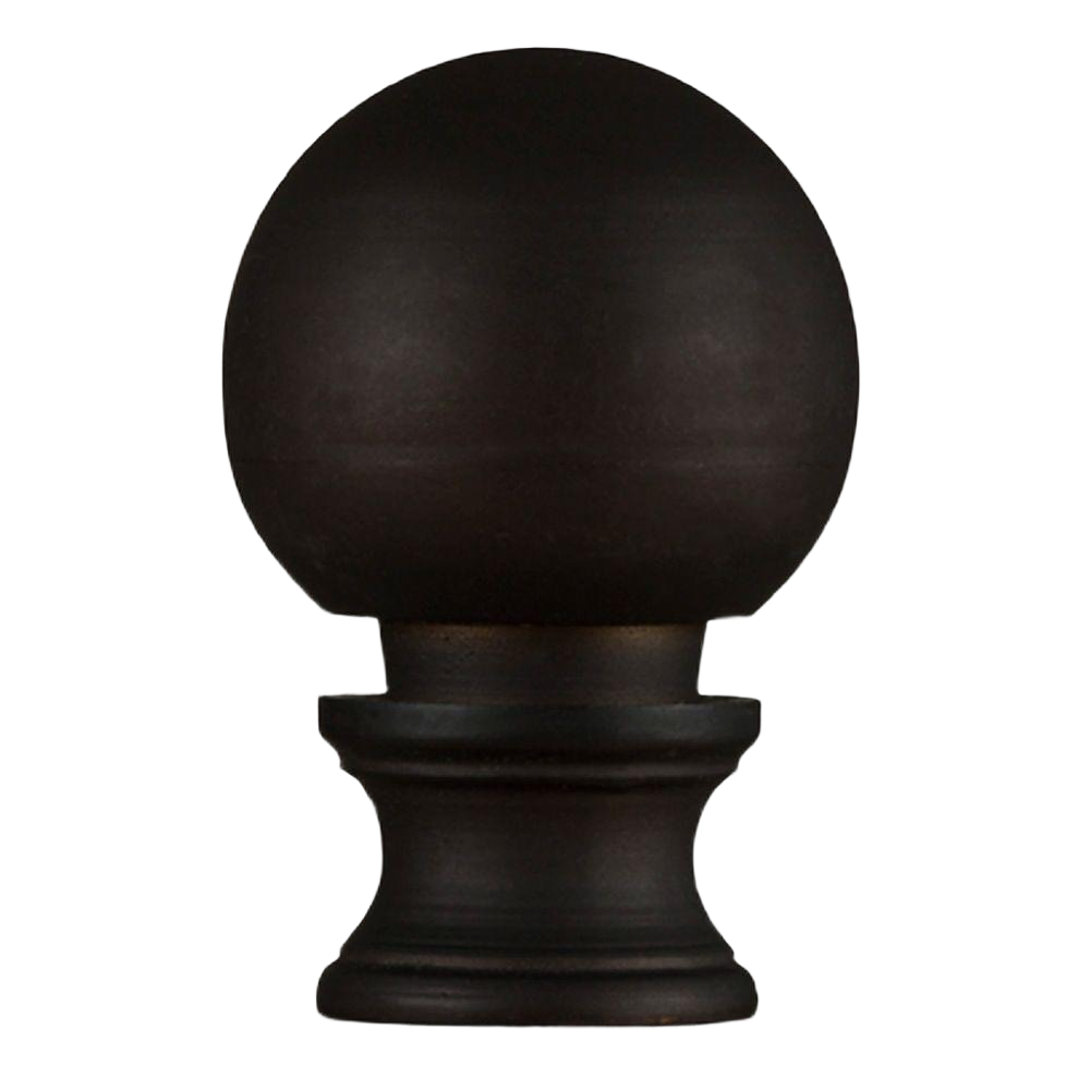 Oil rubbed bronze lamp finial with classic rounded shape for lighting and lamp parts accessories under $50 collections