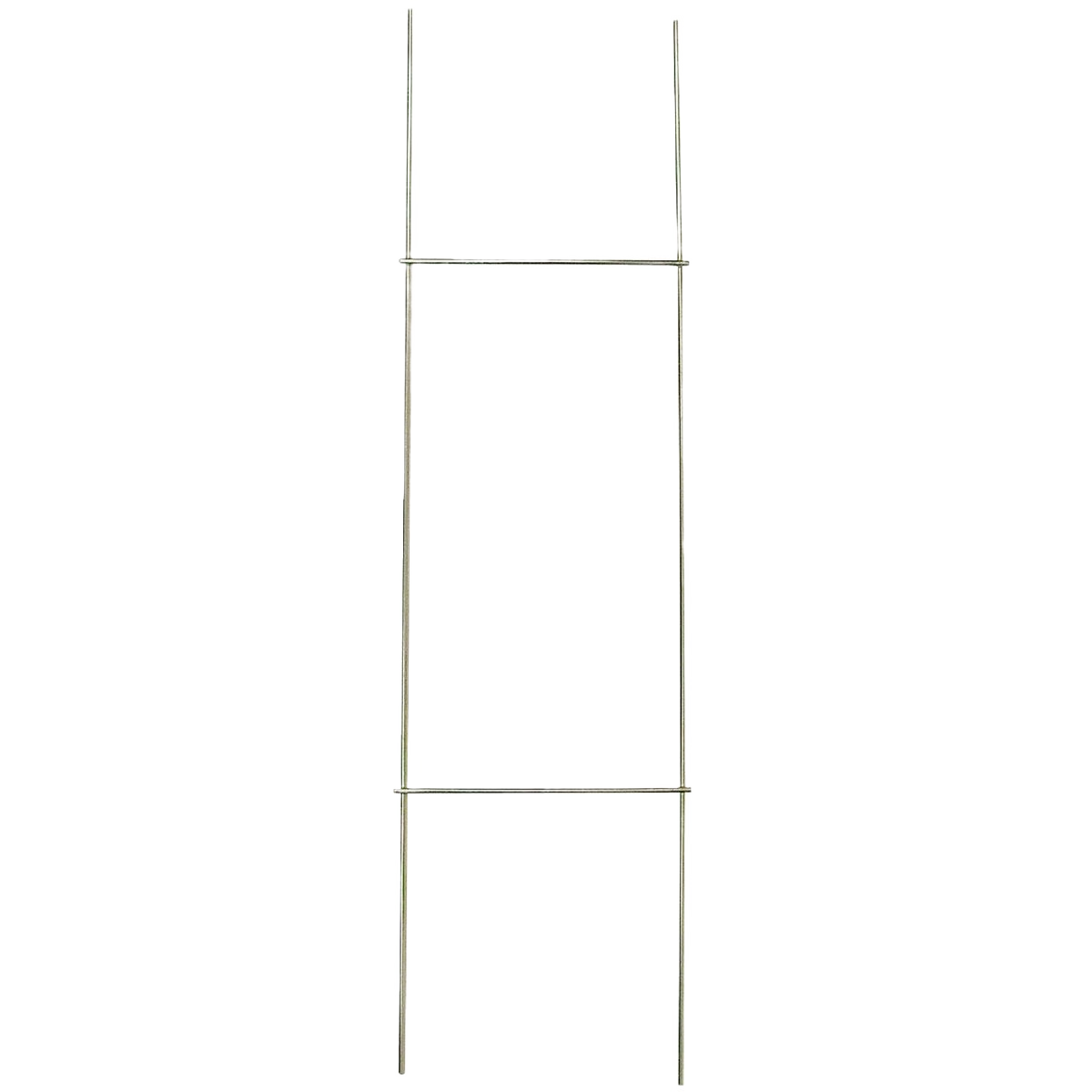 Metal wire H-bracket stake designed to securely hold signs for outdoor home improvement and garden use