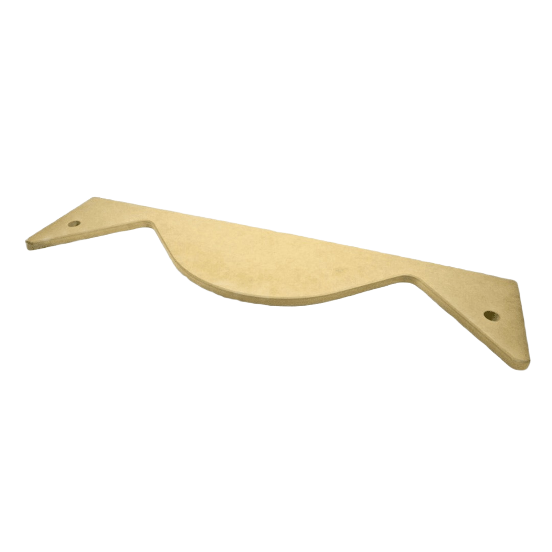Contoured wood support board designed for miter saw stability in power tool accessories and saw accessory collections