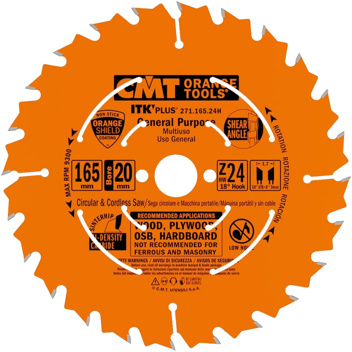 CMT Orange Tools 6-1/2" 24T Fast Framing Saw Blade