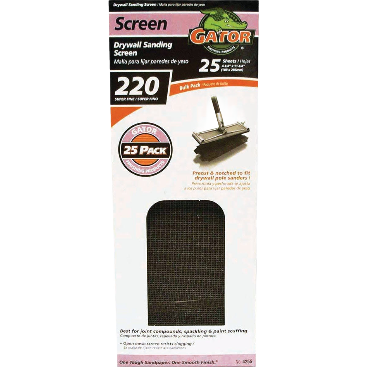 Bulk pack of 25 pre-cut 220-grit drywall sanding screens with open mesh for spackling and paint prep under $50 collection