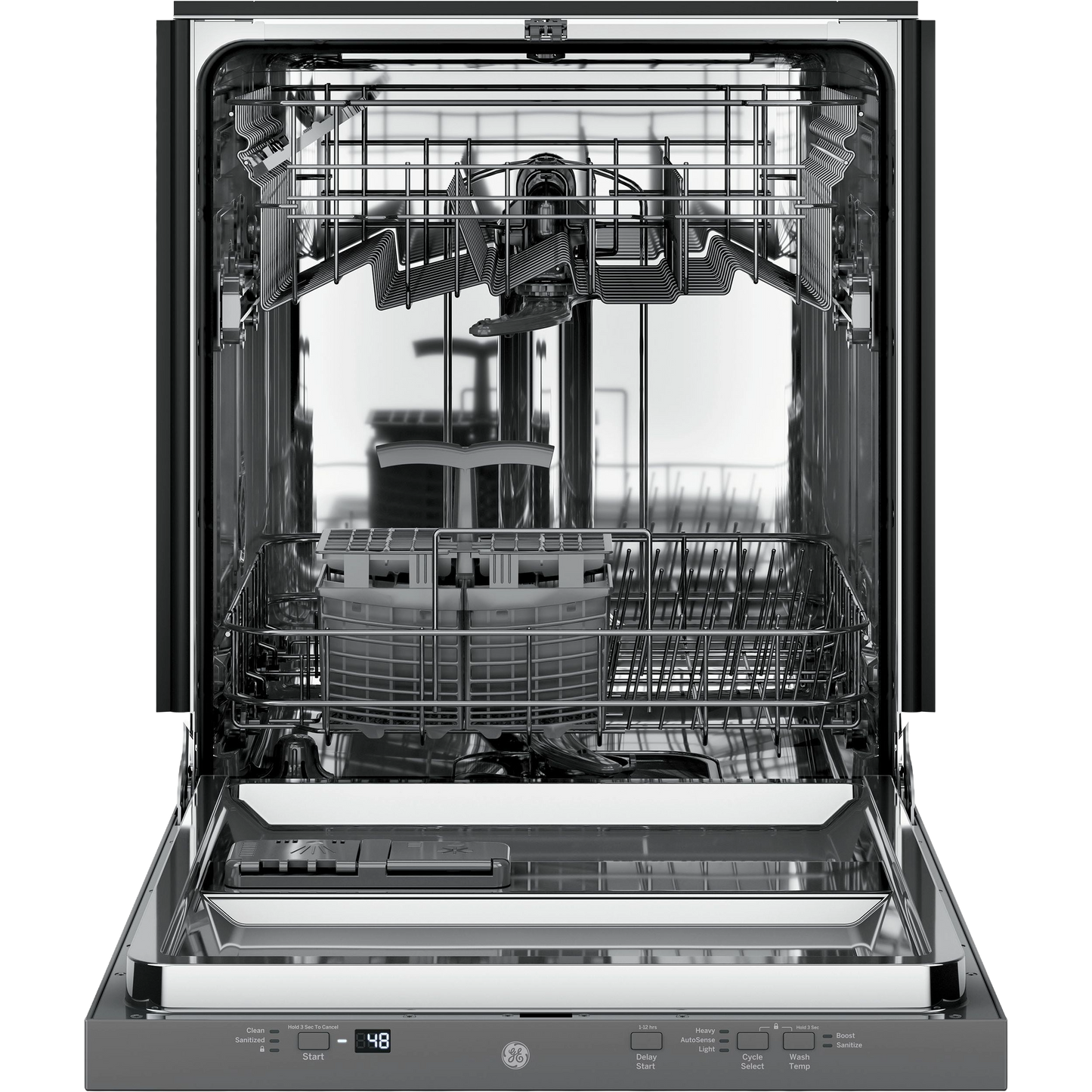 GE® ENERGY STAR® ADA Compliant Stainless Steel Interior Dishwasher with Sanitize Cycle