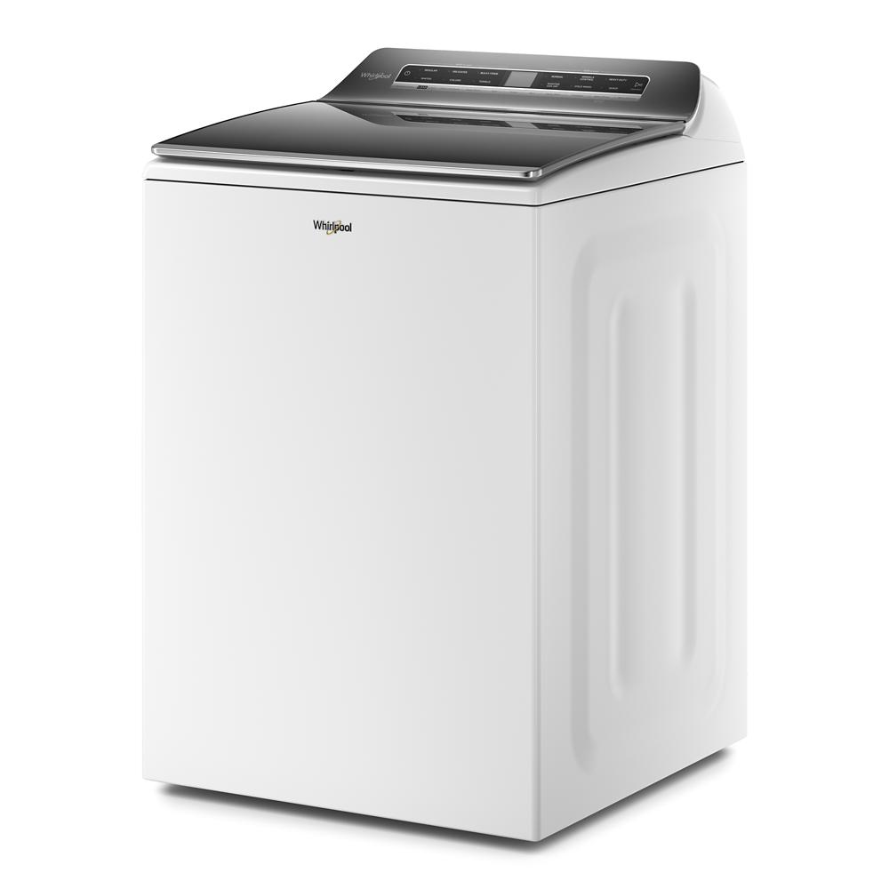 White top load washer with black glass lid and digital control panel from Top Load Washers collection