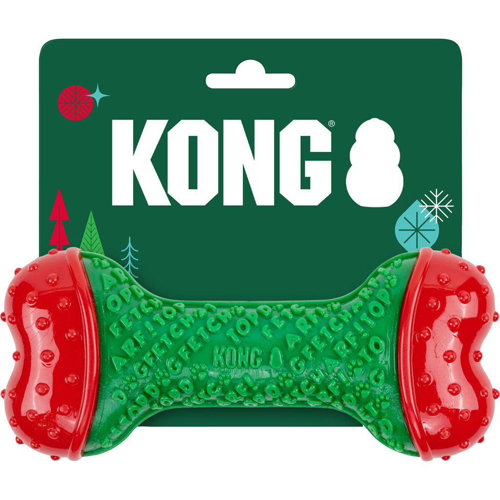 KONG CoreStrength Bone Chew Christmas Dog Toy