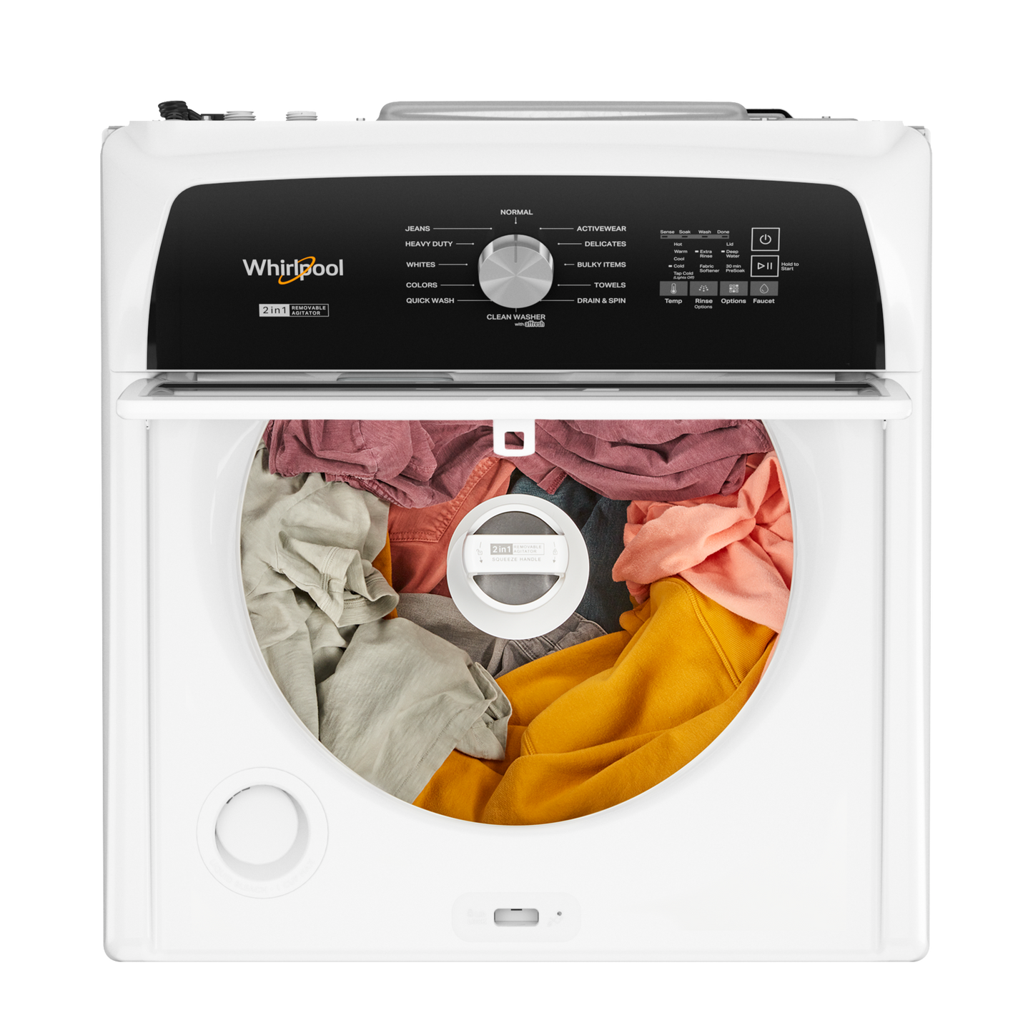 4.7-4.8 Cu. Ft. Top Load Washer with 2 in 1 Removable Agitator