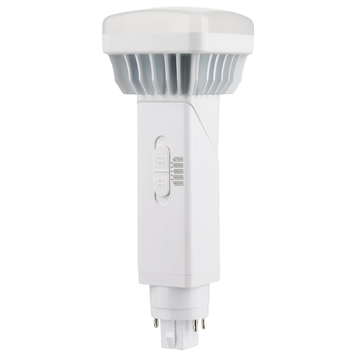 White LED bulb with 4-pin G24q base for energy-saving lighting in electrical and ceiling fan collections under $50