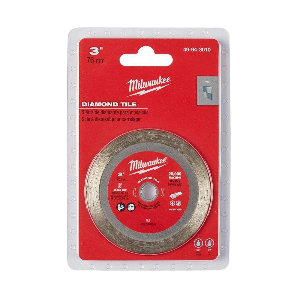 3 inch diamond tile blade for precise ceramic and porcelain cutting in power tool and woodworking accessories collections