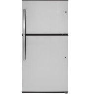 Stainless steel top-freezer refrigerator with sleek handles in kitchen appliances for home improvement collections