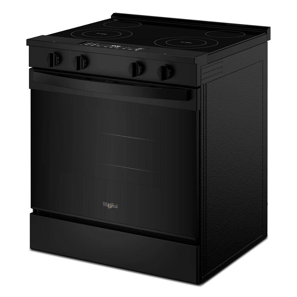 Black 30-inch electric range with smooth cooktop and control knobs in Ranges and Kitchen & Kitchenware collection