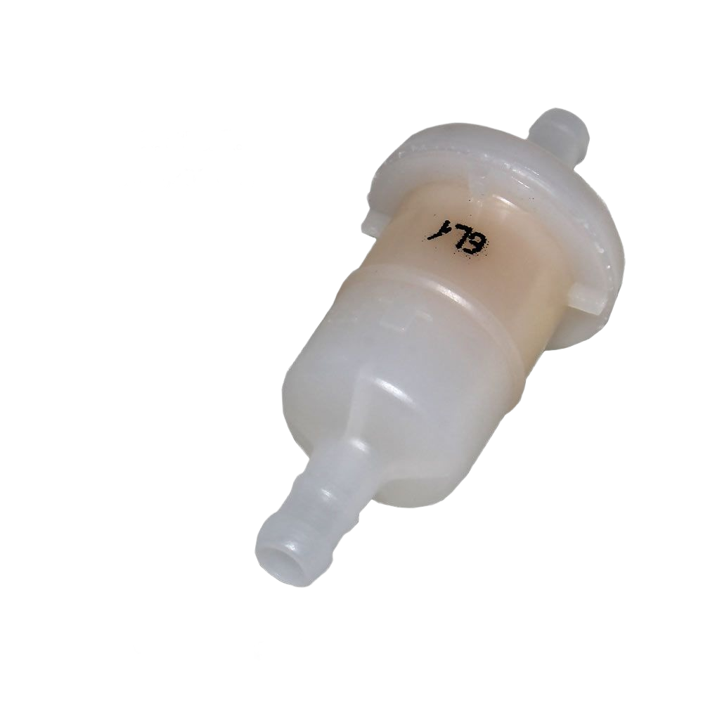 White plastic fuel filter with clear central section designed for Honda vehicles in parts and lubricants collection