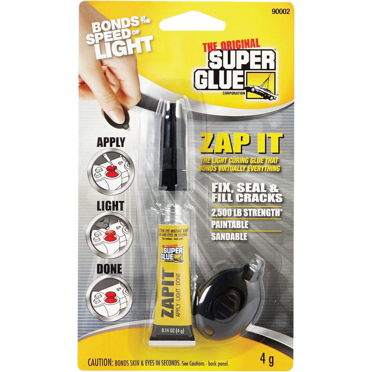 Light curing adhesive pack for home improvement with 2,500 lb strength in Glue & Adhesives collection