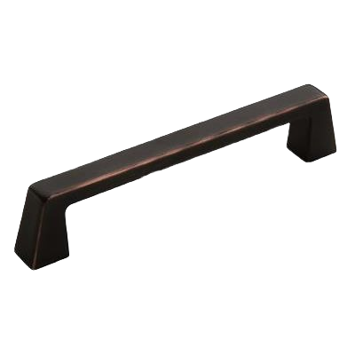 Oil-rubbed bronze cabinet pull with 5-1/16 inch center-to-center spacing for home improvement projects