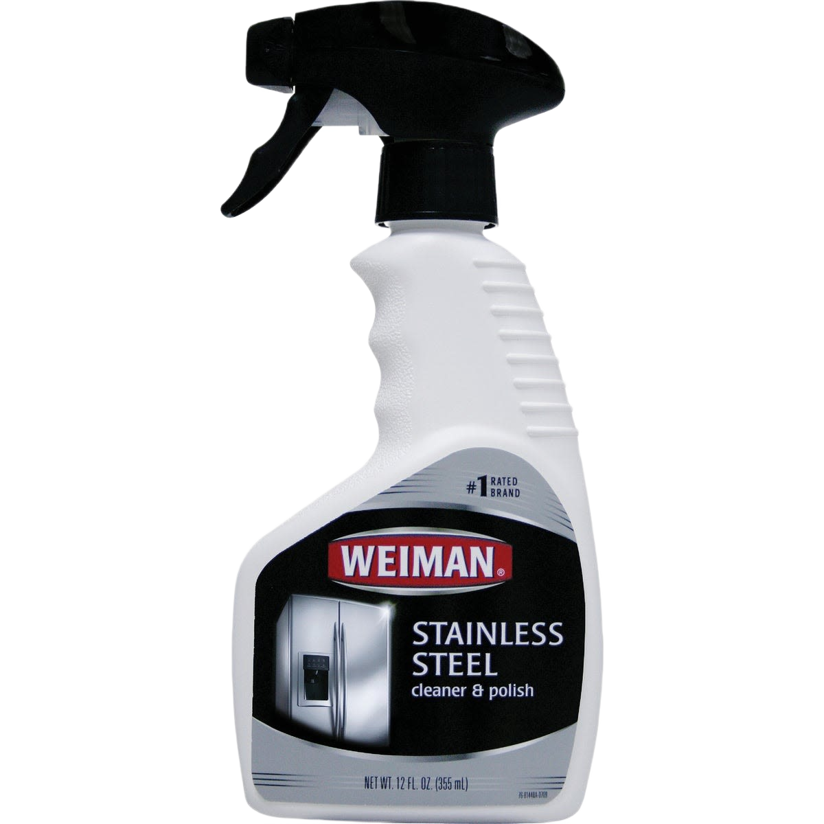 Spray bottle of Weiman stainless steel cleaner and polish for appliance care in Cleaning Supplies under $50 collection