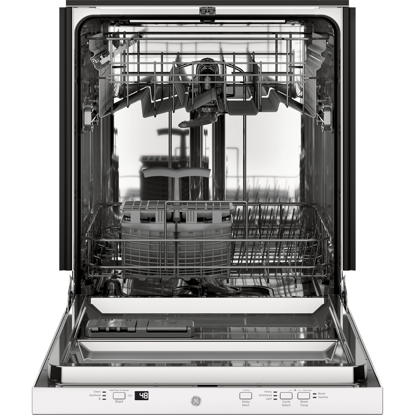 GE® ENERGY STAR® ADA Compliant Stainless Steel Interior Dishwasher with Sanitize Cycle