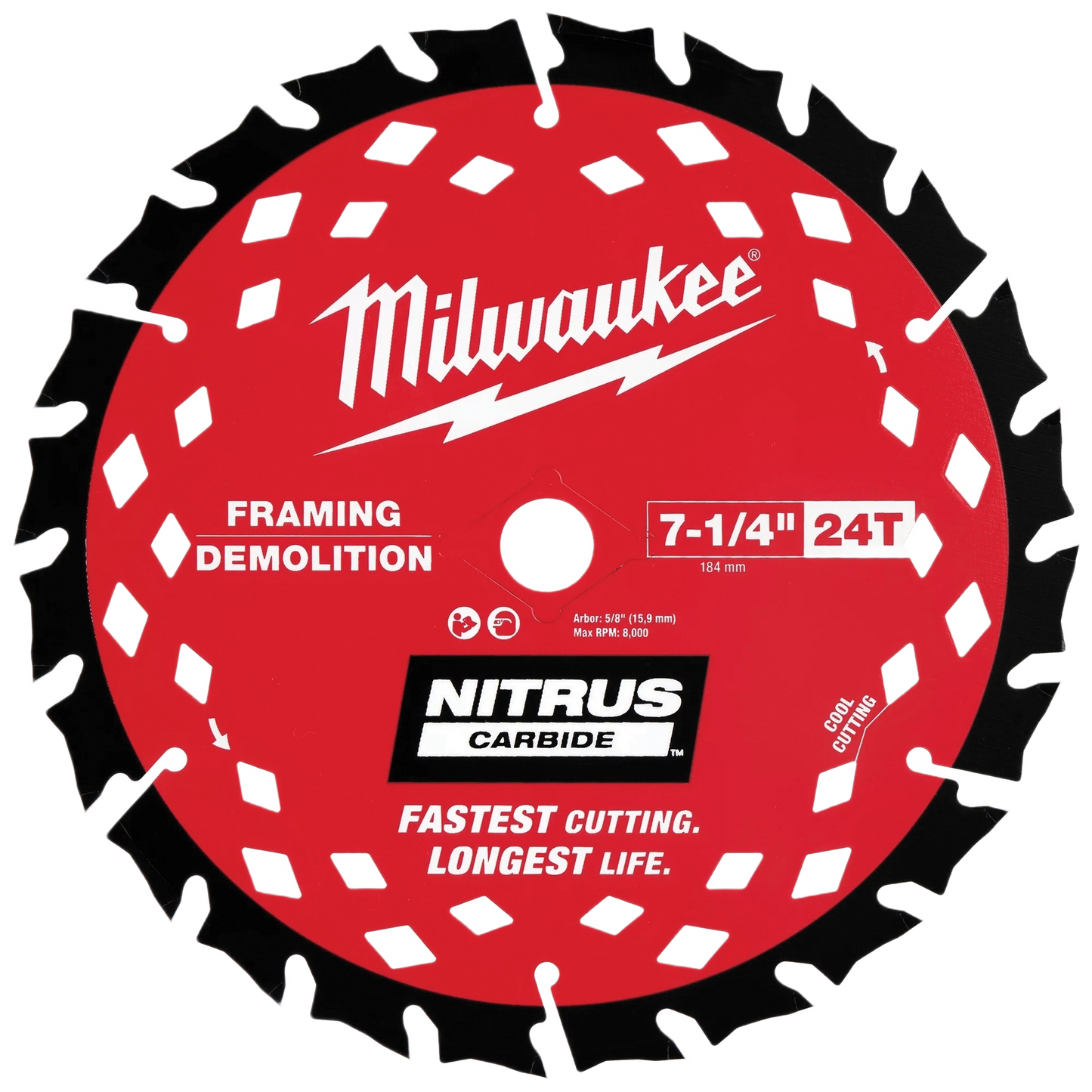 Milwaukee 7-1/4” NITRUS™ Carbide Saw Blade Bulk 10 Pack