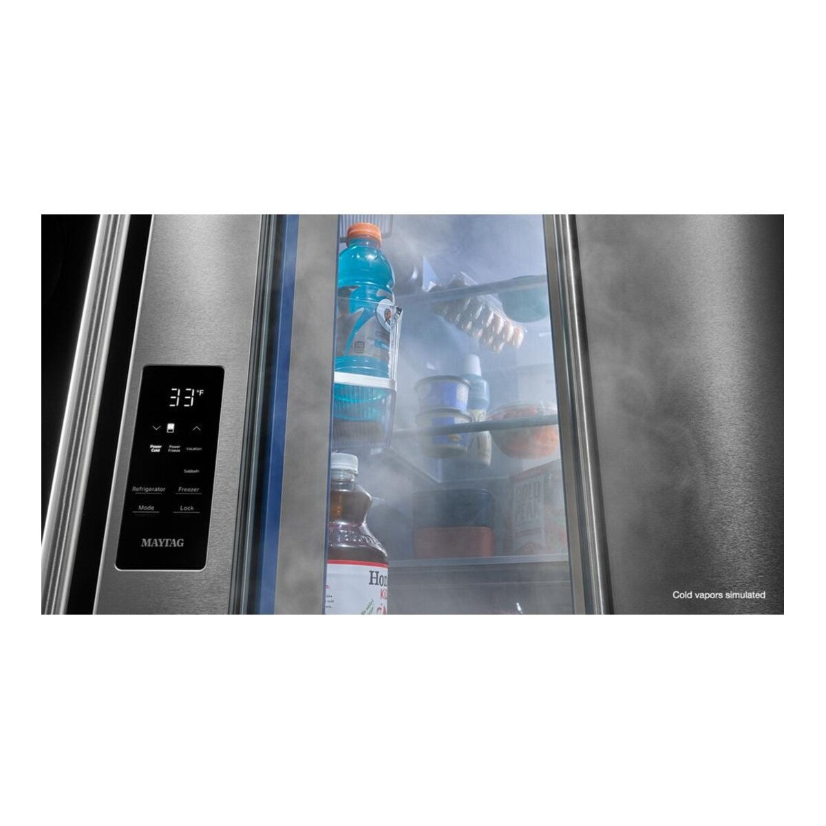 Maytag® 31 Cu. Ft. XL Capacity French Door Bottom Mount Refrigerator with Ice + Water