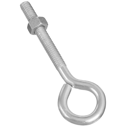 Zinc-plated 5/16" x 4" eye bolt with hex nut for hardware, fasteners, and home improvement projects under $50