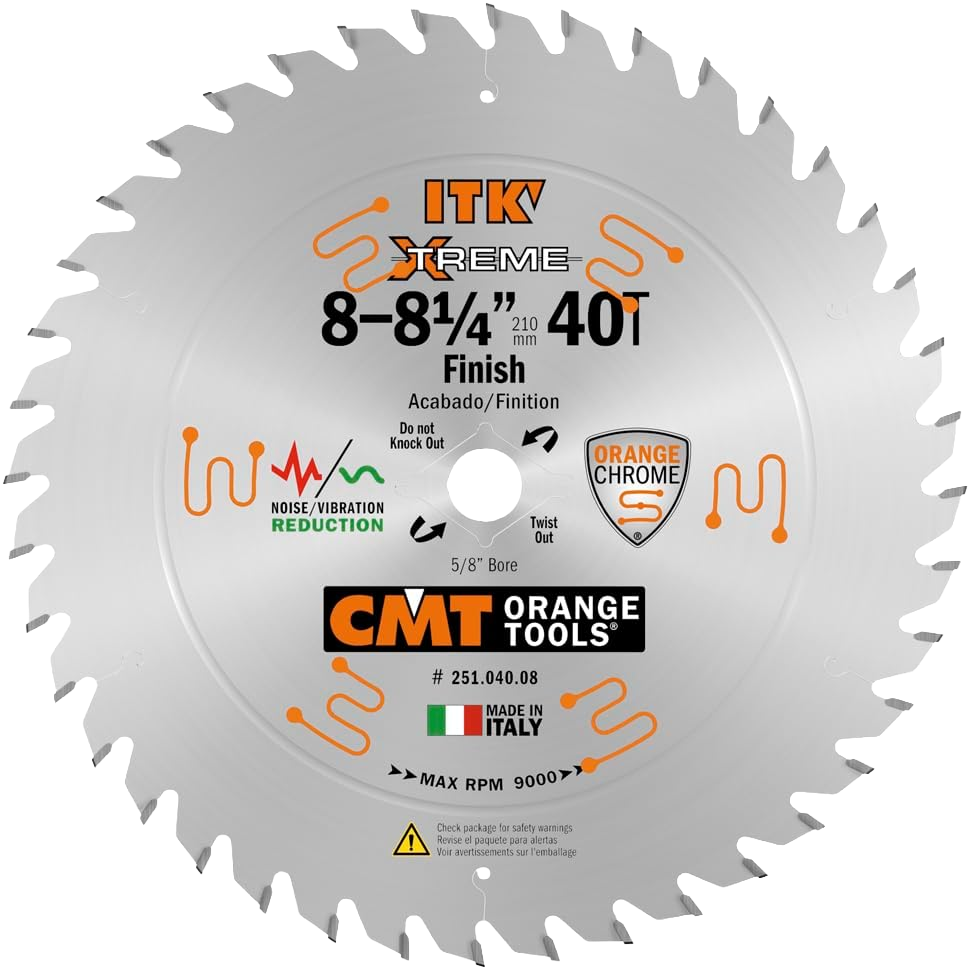 CMT Orange Tools 8" 40T Zero Gravity Saw Blade