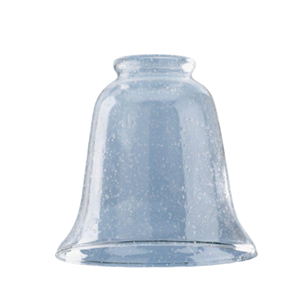 Clear seeded glass bell shade with handblown bubbles for bathroom and lighting decor under $50 collection