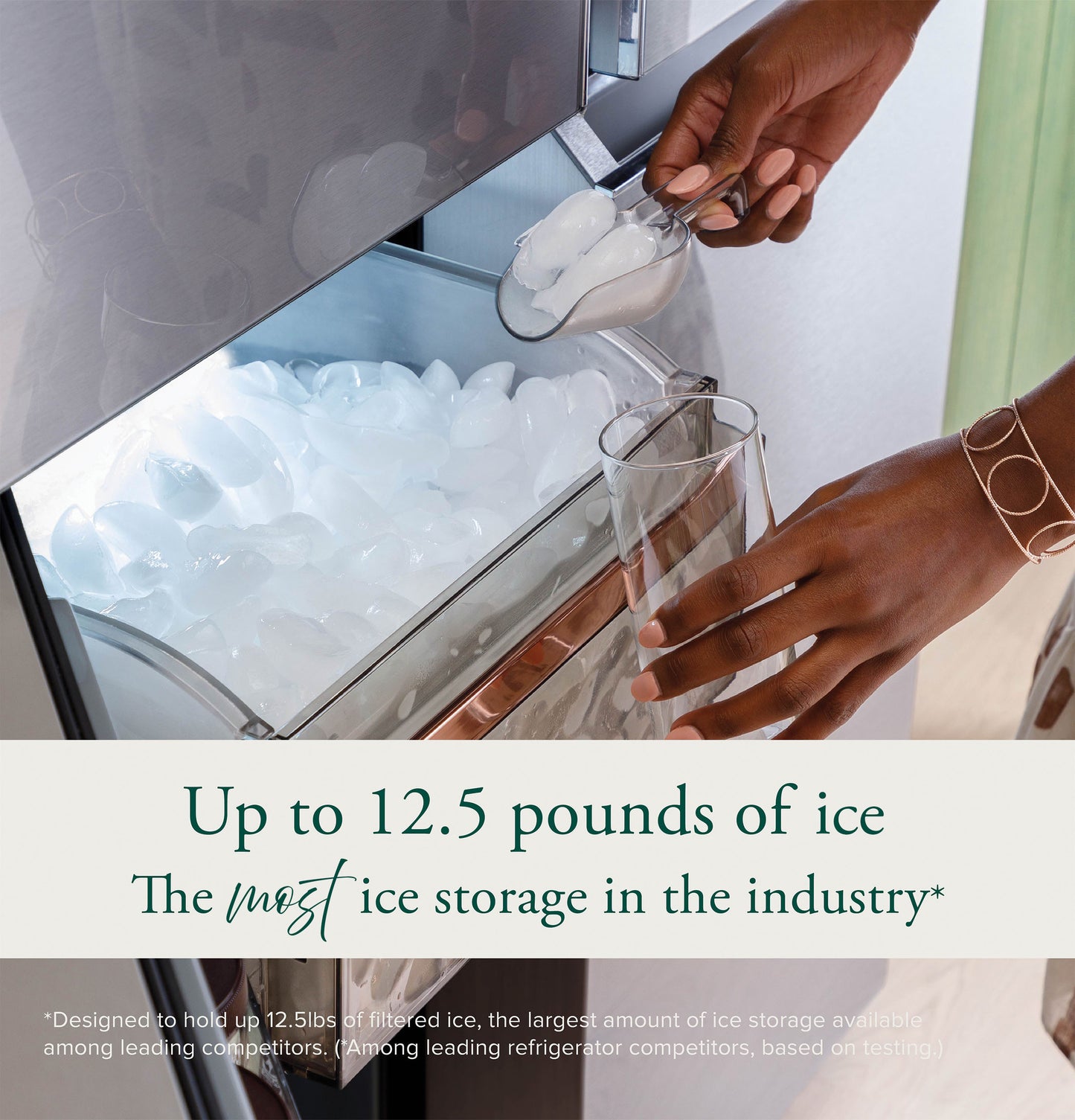 CAFÉ™ ENERGY STAR® 22.9 Cu. Ft. Smart Counter-Depth Quad-Door Refrigerator in Platinum Glass with Dual-Dispense AutoFill Pitcher