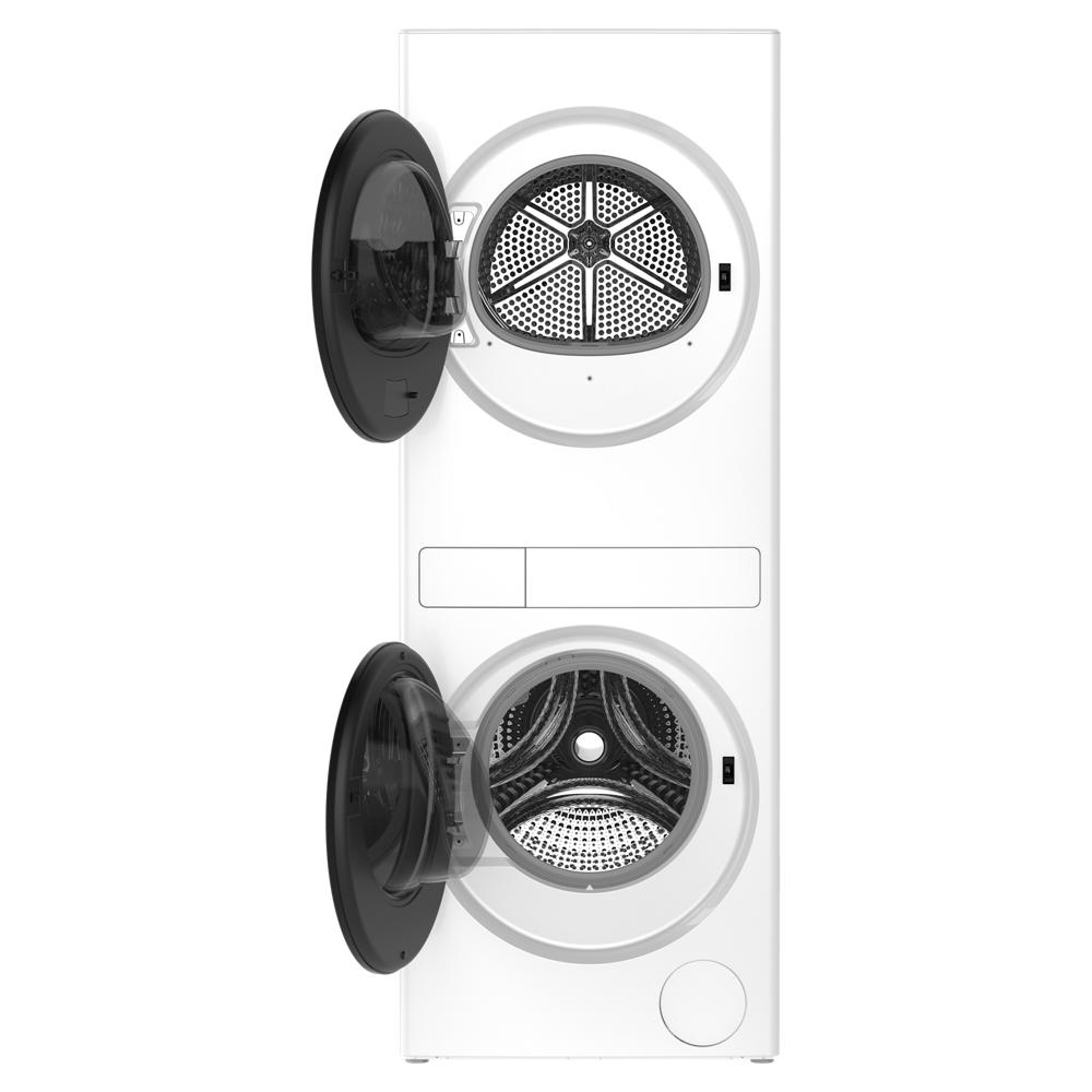 Compact ENERGY STAR® Ventless Heat Pump Laundry Tower with 2.7-cu ft Washer and Electric 4.3-cu ft Dryer