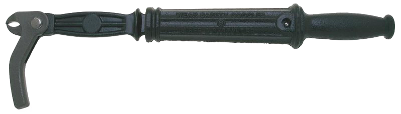 Black crescent-shaped nail puller with durable handle, suited for woodworking and home improvement hand tools collections.