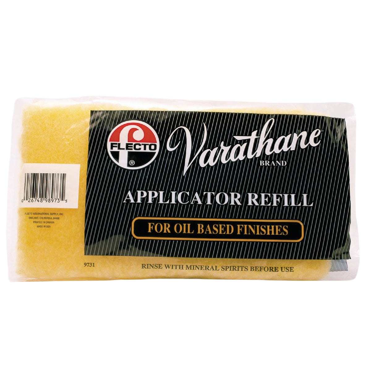 Yellow lambswool applicator refill for oil-based finishes in paint supplies and home improvement tools collections