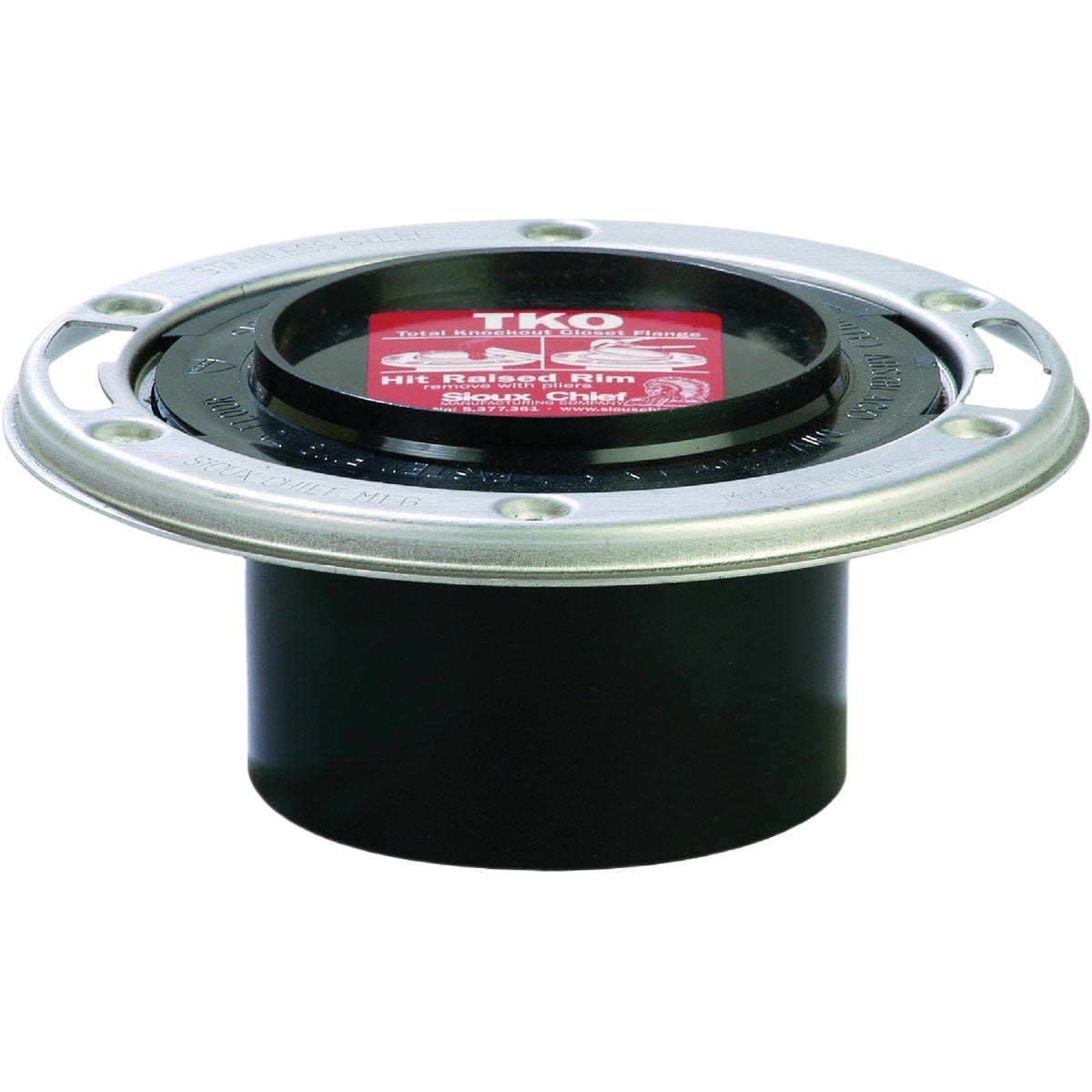Plumbing ABS closet flange with stainless steel swivel ring for pipe fitting in Pipes & Fittings and Home Improvement collections
