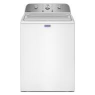 White top load washer with digital control panel and stainless steel accents in washers and appliances collection