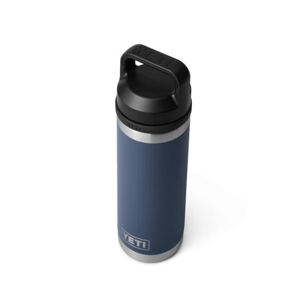 Blue stainless steel insulated 18 oz bottle with black handle chug cap, from Drinkware and Kitchen & Kitchenware collections under $50