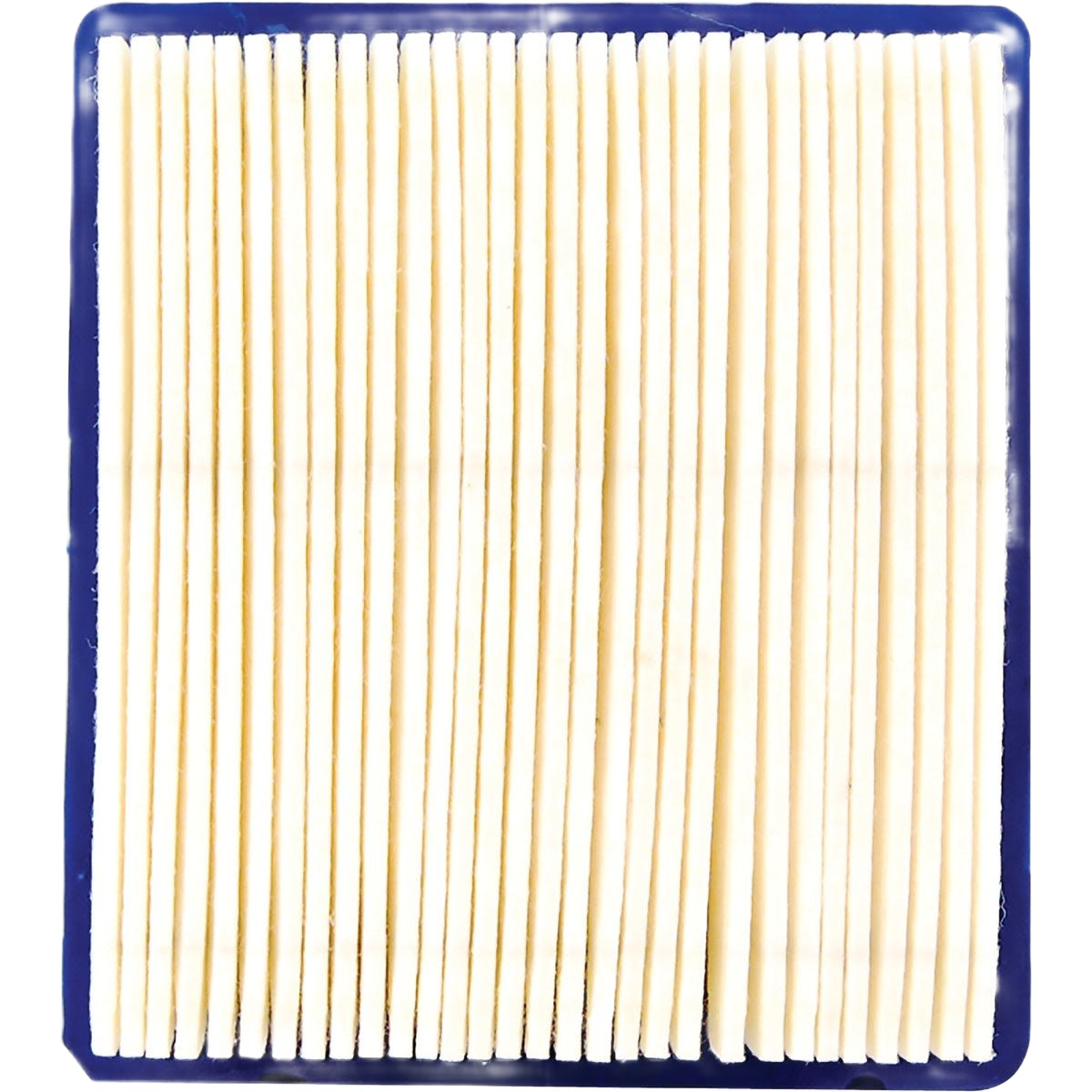 Engine air filter with pleated white filtering material in blue frame for parts and lubricants under $50 collections